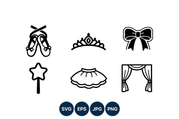 Ballet Accessories Black and White: A Versatile Design Resource for Creatives