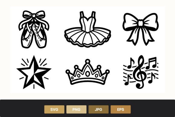 Ballet Shoes Tutu Bow Star Crown Music: A Practical Guide to Vector Icon Sets