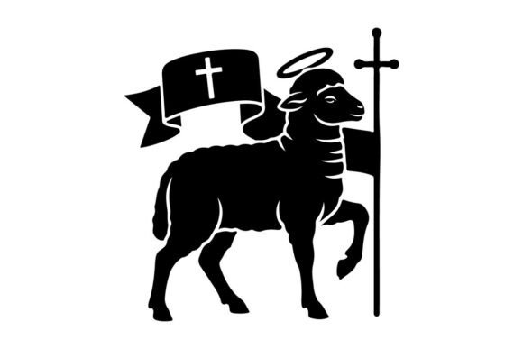 Black Sheep with Cross and Halo Symbolism: A Modern Design Guide