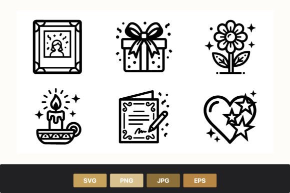 Black White Line Gift Flower Candle: A Versatile Asset for Modern Design Workflows
