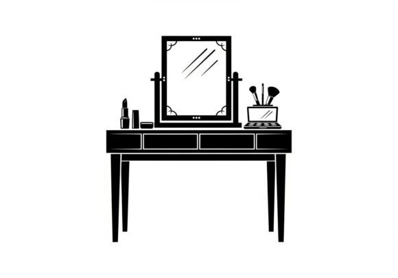 Black White of a Vanity Makeup Brushes: A Guide to Choosing and Using Silhouette Designs