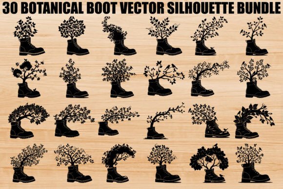 Botanical Boot Silhouette Bundle