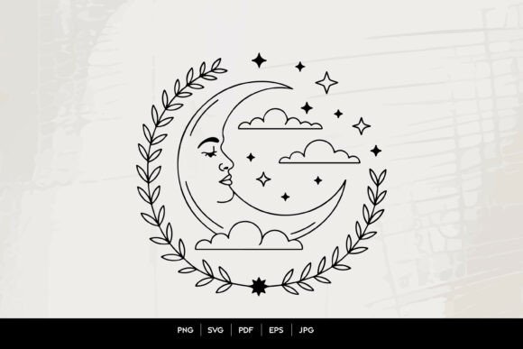Celestial Moon Face Botanical Wreath: A Design Evaluation