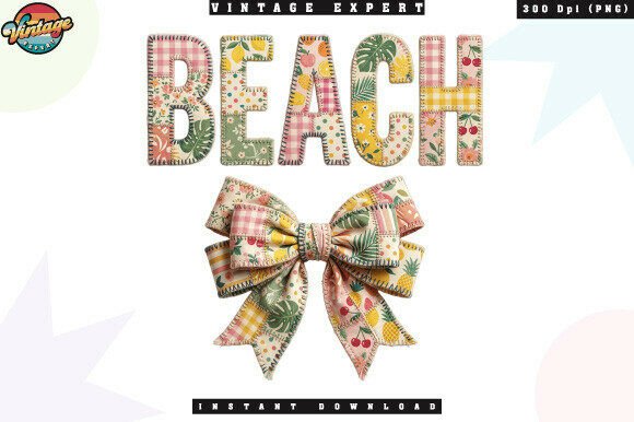 Cottagecore Summer Beach Patchwork PNG: A New Standard for Seasonal Design