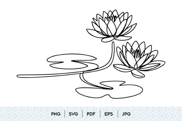 Elevate Your Creative Projects with Lotus Flower Line Art SVG