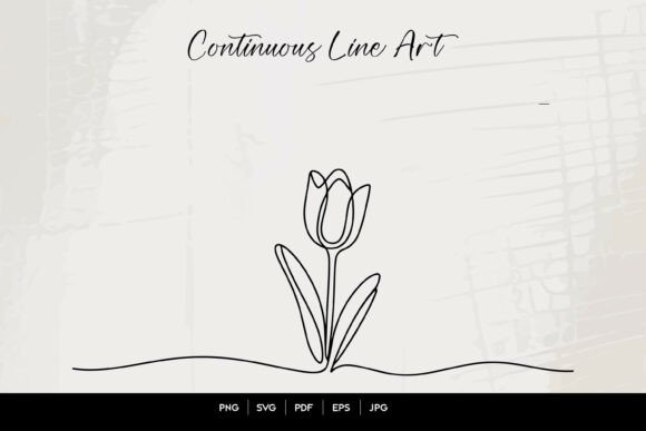 Elevating Brand Aesthetics with Minimal Tulip Flower Line Art Design