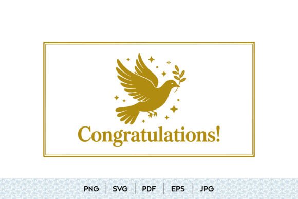 Elevating Celebrations with the Timeless Elegance of Congratulations Dove Design