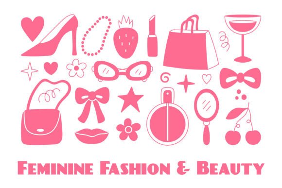 Elevating Design with Feminine Fashion Beauty Doodles: A Guide to Modern Aesthetic Assets