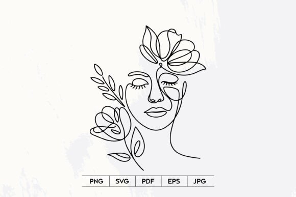 Floral Woman Face Line Art SVG: A Strategic Asset for Modern Branding and Design