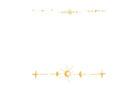 Hand Drawn Celestial Divider Borders: Elevating Design with Mystical Line Art