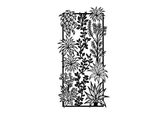 Integrating Black Floral Pattern with Various Plants into Your Creative Workflow