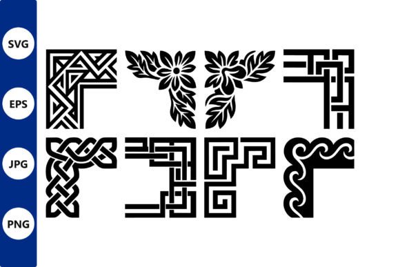 Intricate Border Vector Set: Elevate Your Designs with Timeless Black Vector Borders