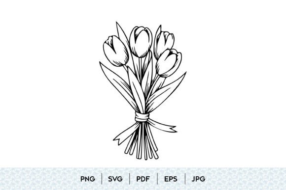 Mastering Tulip Bouquet Botanical Line Art for Creative Projects