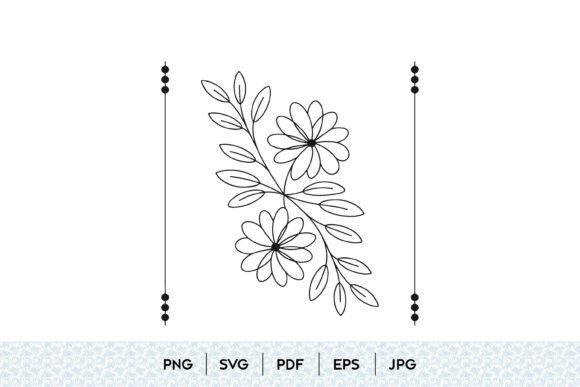 Minimal Daisy Floral Frame SVG Guide