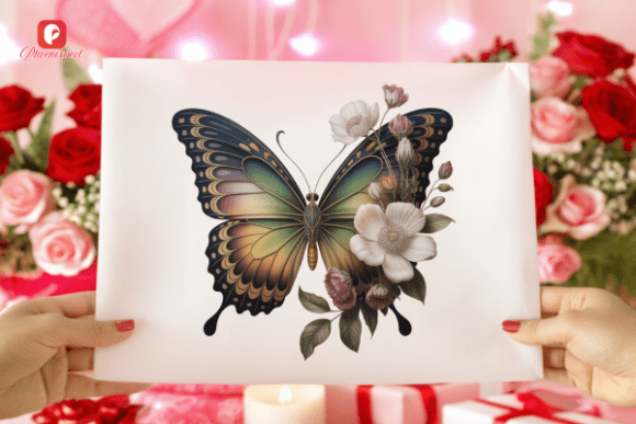 Nature Botanica Floral Butterfly PNG