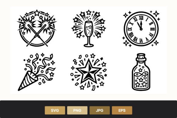 Party Icons Black and White Vector: The Ultimate Toolkit for Celebratory Design