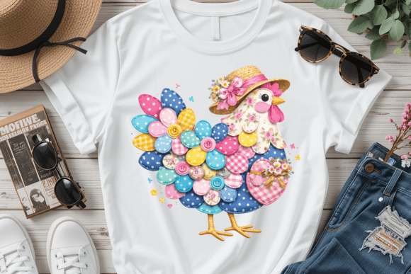 Patchwork Chicken PNG: A Strategic Asset for Farmhouse Branding