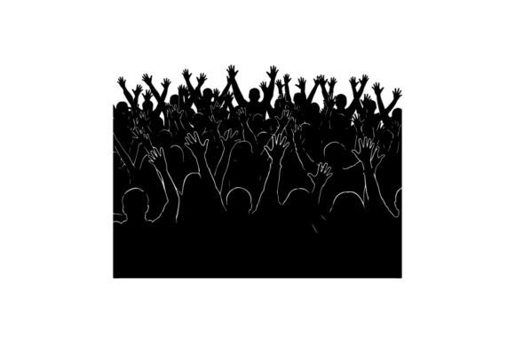 Silhouette Crowd Raising Hands in Unity: A Dynamic Visual Solution