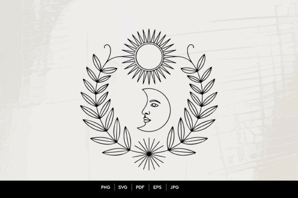 Understanding the Celestial Sun Moon Face Botanical Line: A Guide to Modern Mystical Art