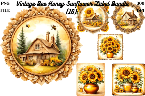Vintage Bee Honey Sunflower Label Bundle: A Guide to Rustic Design Success
