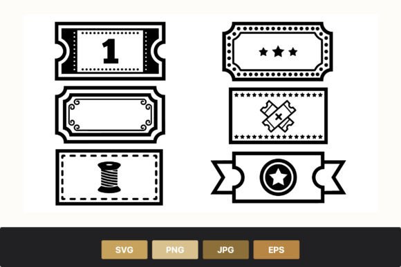 Vintage Black White Ticket Label Vector: Timeless Design for Modern Workflows