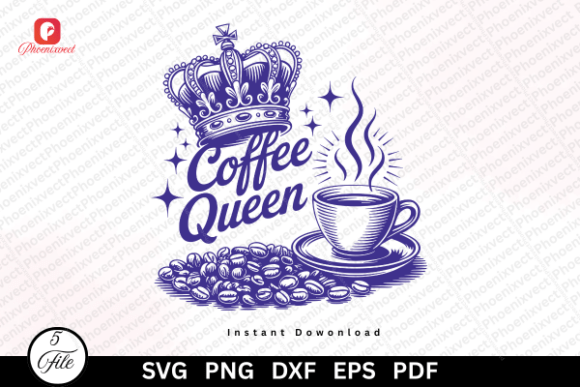 Vintage Coffee Lover Coffee Queen SVG: A Modern Craft Staple