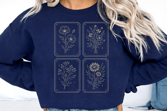 Vintage Floral Botanical PNG Set: Elevating Design with Engraved Elegance